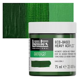 Liquitex Bio-Based Heavy Acrylic Paint - Hooker's Green Hue Permanent, 75 ml jar and swatch