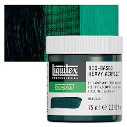 Liquitex Bio-Based Heavy Acrylic Paint - Phthalo Green (Blue Shade), 75 ml jar and swatch
