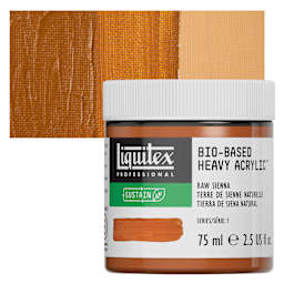 Liquitex Bio-Based Heavy Acrylic Paint - Raw Sienna, 75 ml jar and swatch