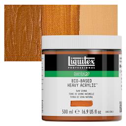 Liquitex Bio-Based Heavy Acrylic Paint - Raw Sienna, 500 ml jar and swatch