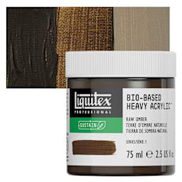 Liquitex Bio-Based Heavy Acrylic Paint - Raw Umber, 75 ml jar and swatch
