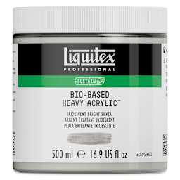 Liquitex Bio-Based Heavy Acrylic Paint - Iridescent Bright Silver, 500 ml