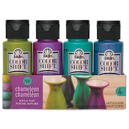 FolkArt Color Shift Paints Set - Chameleon, Set of 4, front of packaging