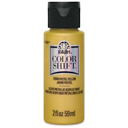 FolkArt Color Shift Paint - Yellow Pastel, 2 oz, front of bottle