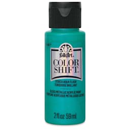 FolkArt Color Shift Paint - Aqua Flash, 2 oz, front of bottle