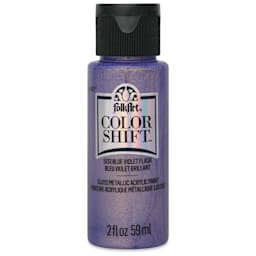 FolkArt Color Shift Paint - Blue Violet Flash, 2 oz, front of bottle