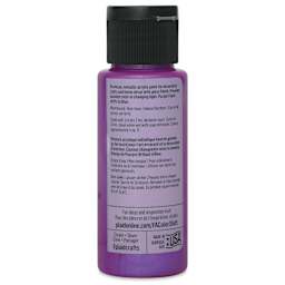 FolkArt Color Shift Paint - Purple Flash, 2 oz, back of bottle