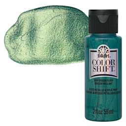 FolkArt Color Shift Paint - Dragon Flash, 2 oz, bottle with swatch