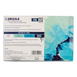 FolkArt Drizzle Acrylic Pouring Paints - Set of 4, Surf's Up back of package