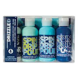FolkArt Drizzle Acrylic Pouring Paints - Set of 4, Surf's Up front of package