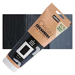 Pebeo Origin Acrylic Paint - Payne's Grey, 240 ml tube and swatch