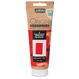 Pebeo Origin Acrylic Paint - Cadmium Red Hue, 120 ml