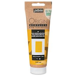 Pebeo Origin Acrylic Paint - Deep Cadmium Yellow Hue, 120 ml