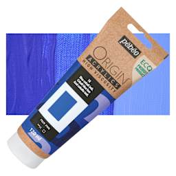 Pebeo Origin Acrylic Paint - Cobalt Blue Hue - tube and swatch