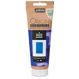 Pebeo Origin Acrylic Paint - Primary Cyan, 120 ml