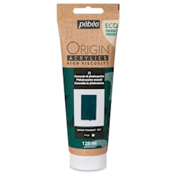 Pebeo Origin Acrylic Paint - Phthalocyanine Emerald, 120 ml