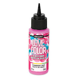 DecoArt Love, Color 3D Jelly Drop Acrylic Paint - Strawberry Drop, 2 oz