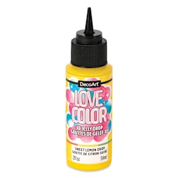 DecoArt Love, Color 3D Jelly Drop Acrylic Paint - Sweet Lemon Drop, 2 oz