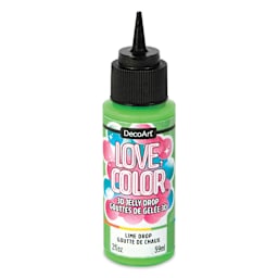 DecoArt Love, Color 3D Jelly Drop Acrylic Paint - Lime Drop, 2 oz