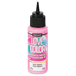 DecoArt Love, Color 3D Acrylic Writer - Rose Parfait, 2 oz
