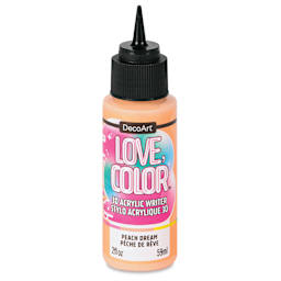 DecoArt Love, Color 3D Acrylic Writer - Peach Dream, 2 oz