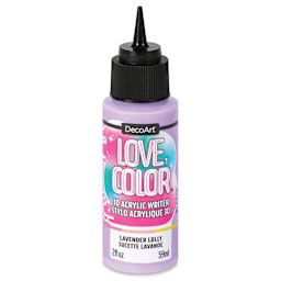 DecoArt Love, Color 3D Acrylic Writer - Lavender Lolly, 2 oz