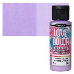 DecoArt Love, Color Acrylic Paint - Lavender Lullaby, 59 ml bottle and swatch