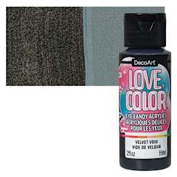 DecoArt Love, Color Acrylic Paint - Velvet Void, 59 ml  tube and swatch