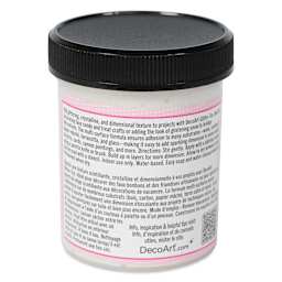 DecoArt Love Color, Glittertex Texture Acrylic Paint - White, 4 oz back