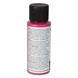 DecoArt Extreme Sheen Metallic Acrylic Paint - Pink Tourmaline, 2 oz, back of bottle