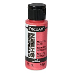 DecoArt Extreme Sheen Metallic Acrylic Paint - Coral, 2 oz
