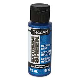 DecoArt Extreme Sheen Metallic Acrylic Paint - Deep Sapphire, 2 oz - front