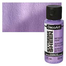 DecoArt Extreme Sheen Metallic Acrylic Paint - Lavender Frost, 2 oz bottle and swatch