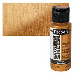 DecoArt Extreme Sheen Metallic Acrylic Paint - Bronze, 2 oz bottle and swatch