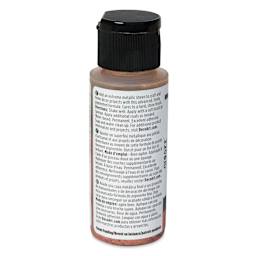 DecoArt Extreme Sheen Metallic Acrylic Paint - Rose Gold, 2 oz, back of bottle