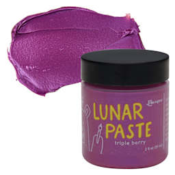 Simon Hurley Create Lunar Acrylic Paste - Triple Berry, 2 oz jar and swatch