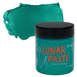Simon Hurley Create Lunar Acrylic Paste - Tropical Tango, 2 oz jar and swatch