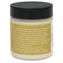 Simon Hurley Create Solar Acrylic Paste - Golden Hour, 2 oz back