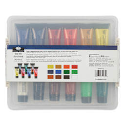 Royal & Langnickel Essentials Acrylic Paint - Assorted Colors, Set of 12, 22 ml back of package