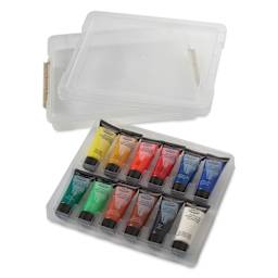 Royal & Langnickel Essentials Acrylic Paint tubes removed from plastic case