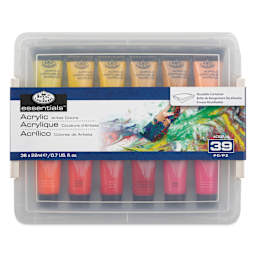 Royal & Langnickel Essentials Acrylic Paint - Assorted Colors, Set of 36, 22 ml front of package