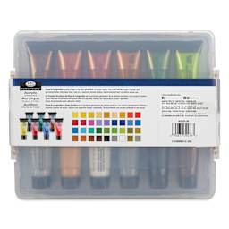 Royal & Langnickel Essentials Acrylic Paint - Assorted Colors, Set of 36, 22 ml back of package