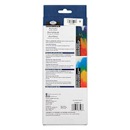 Royal & Langnickel Essentials Acrylic Paint - Metallic Colors, Set of 12, 12 ml back of package