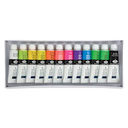 Royal & Langnickel Essentials Acrylic Paint - Neon Colors, Set of 12, 12 ml