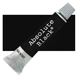 Absolute Black Acrylic Paint - 20 ml tube and swatch