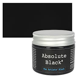 Absolute Black Acrylic Paint - 40 ml jar and swatch