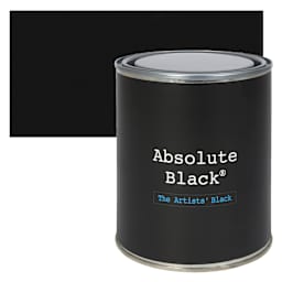 Absolute Black Acrylic Paint - 750 ml can and swatch