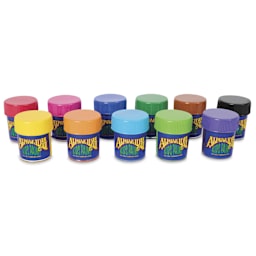Alpha6 AlphaKids Premium Tempera Paints - the 11 included jars of paint