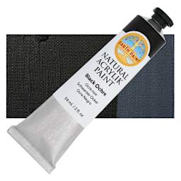 Natural Earth Paint Natural Acrylik Paint - Black Ochre - tube and swatch