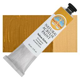 Natural Earth Paint Natural Acrylik Paint - Yellow Ochre, 59 ml tube and swatch